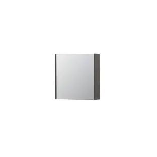 INK SPK1 Mirror cabinet with 1 double-sided mirror door - switch and socket - 60x14x60 cm - Primeval grey