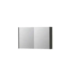 INK SPK1 Mirror cabinet with 2 double-sided mirror doors - switch and socket - 100x14x60 cm - Smoked oak