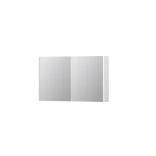 INK SPK1 Mirror cabinet with 2 double-sided mirror doors - switch and socket - 100x14x60 cm - High-gloss white