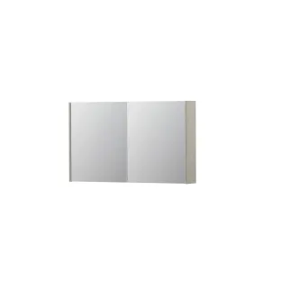 INK SPK1 Mirror cabinet with 2 double-sided mirror doors - switch and socket - 100x14x60 cm - Chalk white