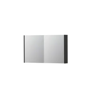 INK SPK1 Mirror cabinet with 2 double-sided mirror doors - switch and socket - 100x14x60 cm - Matt anthracite