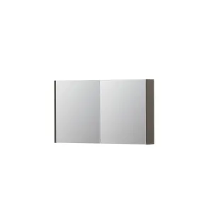 INK SPK1 Mirror cabinet with 2 double-sided mirror doors - switch and socket - 100x14x60 cm - Matt taupe