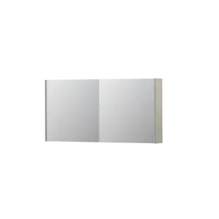 INK SPK1 Mirror cabinet with 2 double-sided mirror doors - switch and socket - 120x14x60 cm - Chalk white