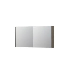 INK SPK1 Mirror cabinet with 2 double-sided mirror doors - switch and socket - 120x14x60 cm - Matt taupe