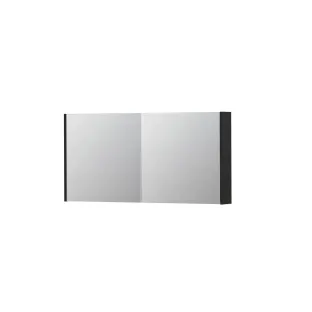 INK SPK1 Mirror cabinet with 2 double-sided mirror doors - switch and socket - 120x14x60 cm - Matt black