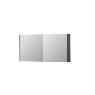 INK SPK1 Mirror cabinet with 2 double-sided mirror doors - switch and socket - 120x14x60 cm - Primeval grey