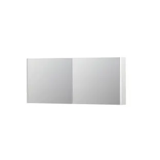 INK SPK1 Mirror cabinet with 2 double-sided mirror doors - switch and socket - 140x14x60 cm - High-gloss white