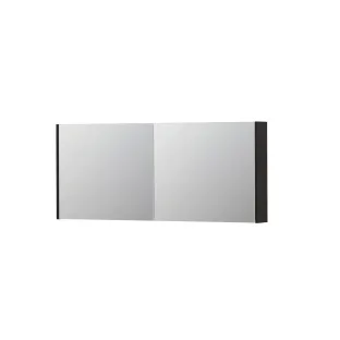 INK SPK1 Mirror cabinet with 2 double-sided mirror doors - switch and socket - 140x14x60 cm - Charcoal oak