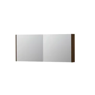 INK SPK1 Mirror cabinet with 2 double-sided mirror doors - switch and socket - 140x14x60 cm - Copper oak