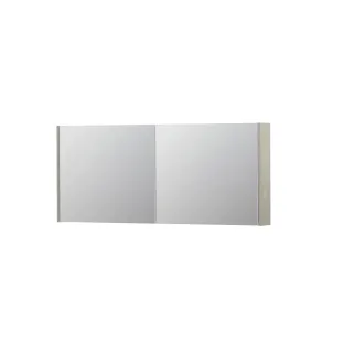 INK SPK1 Mirror cabinet with 2 double-sided mirror doors - switch and socket - 140x14x60 cm - Chalk white