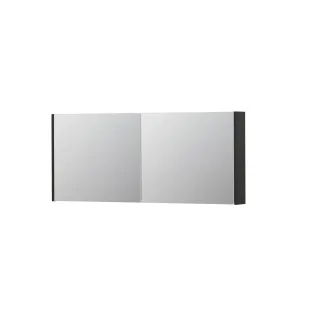 INK SPK1 Mirror cabinet with 2 double-sided mirror doors - switch and socket - 140x14x60 cm - Matt anthracite