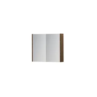 INK SPK1 Mirror cabinet with 2 double-sided mirror doors - switch and socket - 70x14x60 cm - Solid oak Chocolate