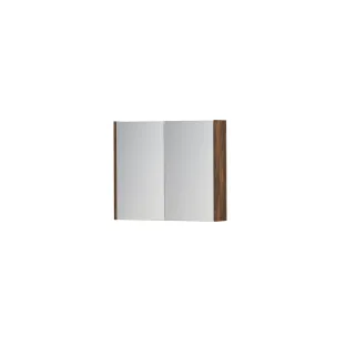 INK SPK1 Mirror cabinet with 2 double-sided mirror doors - switch and socket - 70x14x60 cm - Walnut