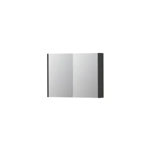 INK SPK1 Mirror cabinet with 2 double-sided mirror doors - switch and socket - 80x14x60 cm - High-gloss white