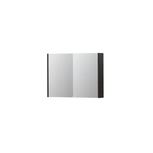 INK SPK1 Mirror cabinet with 2 double-sided mirror doors - switch and socket - 80x14x60 cm - Intense oak