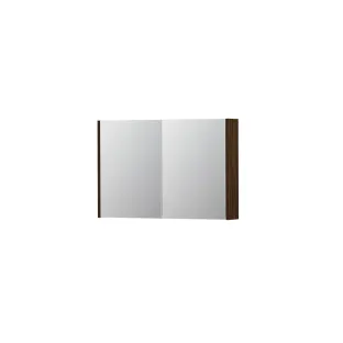 INK SPK1 Mirror cabinet with 2 double-sided mirror doors - switch and socket - 90x14x60 cm - Copper oak