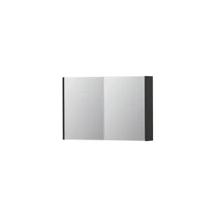 INK SPK1 Mirror cabinet with 2 double-sided mirror doors - switch and socket - 90x14x60 cm - Matt anthracite