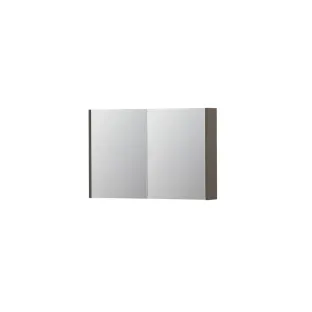 INK SPK1 Mirror cabinet with 2 double-sided mirror doors - switch and socket - 90x14x60 cm - Matt taupe