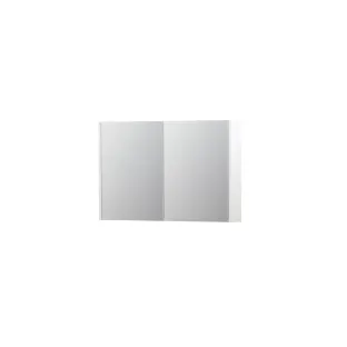 INK SPK1 Mirror cabinet with 2 double-sided mirror doors - switch and socket - 90x14x60 cm - Matt white