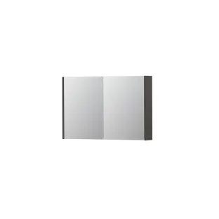 INK SPK1 Mirror cabinet with 2 double-sided mirror doors - switch and socket - 90x14x60 cm - Primeval grey