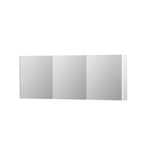 INK SPK1 Mirror cabinet with 3 double-sided mirror doors - switch and socket - 160x14x60 cm - High-gloss white