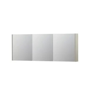 INK SPK1 Mirror cabinet with 3 double-sided mirror doors - switch and socket - 160x14x60 cm - Chalk white