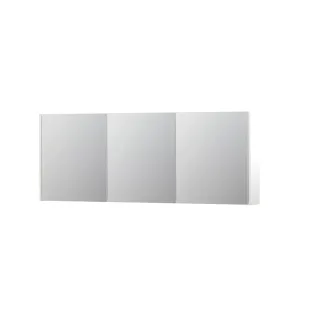 INK SPK1 Mirror cabinet with 3 double-sided mirror doors - switch and socket - 160x14x60 cm - Matt white