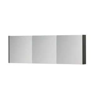 INK SPK1 Mirror cabinet with 3 double-sided mirror doors - switch and socket - 180x14x60 cm - Smoked oak