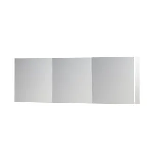 INK SPK1 Mirror cabinet with 3 double-sided mirror doors - switch and socket - 180x14x60 cm - High-gloss white