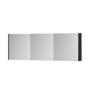 INK SPK1 Mirror cabinet with 3 double-sided mirror doors - switch and socket - 180x14x60 cm - Intense oak