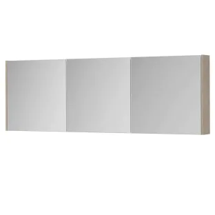 INK SPK1 Mirror cabinet with 3 double-sided mirror doors - switch and socket - 180x14x60 cm - Ivory oak