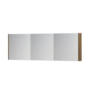 INK SPK1 Mirror cabinet with 3 double-sided mirror doors - switch and socket - 180x14x60 cm - Solid oak Aqua