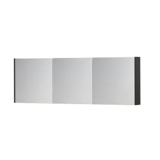 INK SPK1 Mirror cabinet with 3 double-sided mirror doors - switch and socket - 180x14x60 cm - Matt anthracite