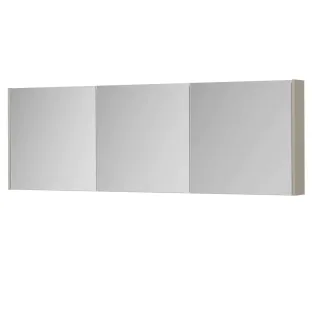 INK SPK1 Mirror cabinet with 3 double-sided mirror doors - switch and socket - 180x14x60 cm - Matt cashmere gray