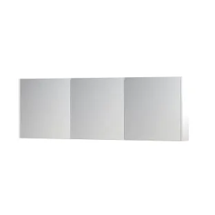 INK SPK1 Mirror cabinet with 3 double-sided mirror doors - switch and socket - 180x14x60 cm - Matt white