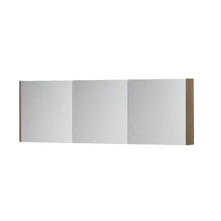 INK SPK1 Mirror cabinet with 3 double-sided mirror doors - switch and socket - 180x14x60 cm - Pure oak