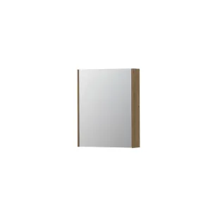 INK SPK2 Mirror cabinet with 1 double-sided mirror door - switch and socket - 60x14x74 cm - Veneer Ash grey