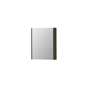 INK SPK2 Mirror cabinet with 1 double-sided mirror door - switch and socket - 60x14x74 cm - Veneer Charcoal