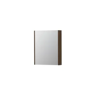 INK SPK2 Mirror cabinet with 1 double-sided mirror door - switch and socket - 60x14x74 cm - Veneer Chocolate