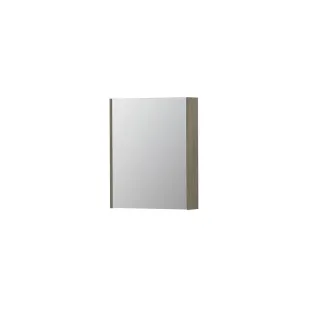 INK SPK2 Mirror cabinet with 1 double-sided mirror door - switch and socket - 60x14x74 cm - Greige oak