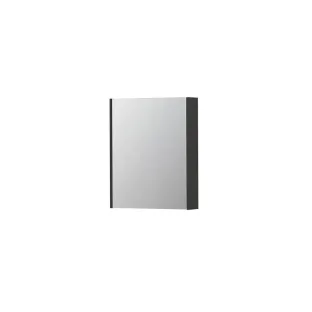 INK SPK2 Mirror cabinet with 1 double-sided mirror door - switch and socket - 60x14x74 cm - High-gloss anthracite