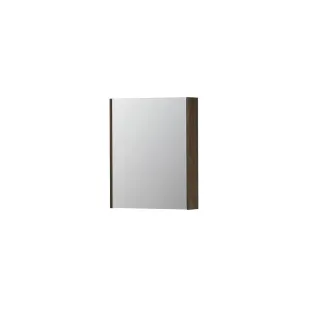 INK SPK2 Mirror cabinet with 1 double-sided mirror door - switch and socket - 60x14x74 cm - Solid oak Charcoal