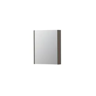 INK SPK2 Mirror cabinet with 1 double-sided mirror door - switch and socket - 60x14x74 cm - Matt taupe