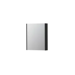 INK SPK2 Mirror cabinet with 1 double-sided mirror door - switch and socket - 60x14x74 cm - Matt black