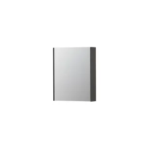 INK SPK2 Mirror cabinet with 1 double-sided mirror door - switch and socket - 60x14x74 cm - Primeval grey