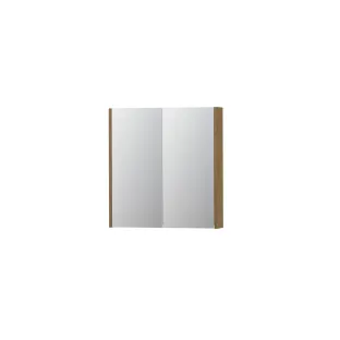 INK SPK2 Mirror cabinet with 2 double-sided mirror doors - switch and socket - 70x14x74 cm - Natural Veneer