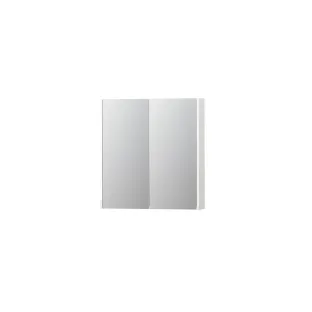 INK SPK2 Mirror cabinet with 2 double-sided mirror doors - switch and socket - 70x14x74 cm - High-gloss white