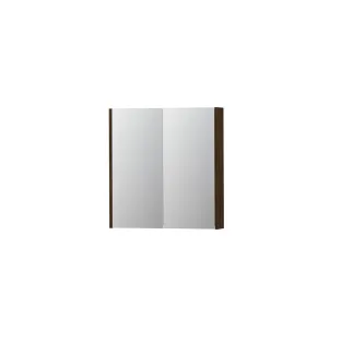 INK SPK2 Mirror cabinet with 2 double-sided mirror doors - switch and socket - 70x14x74 cm - Copper oak