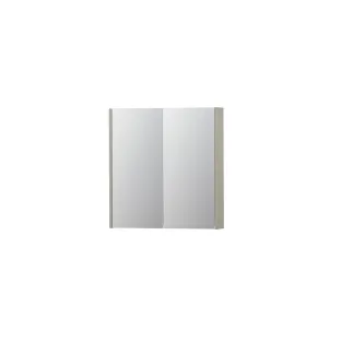 INK SPK2 Mirror cabinet with 2 double-sided mirror doors - switch and socket - 70x14x74 cm - Chalk white