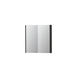 INK SPK2 Mirror cabinet with 2 double-sided mirror doors - switch and socket - 70x14x74 cm - Matt anthracite